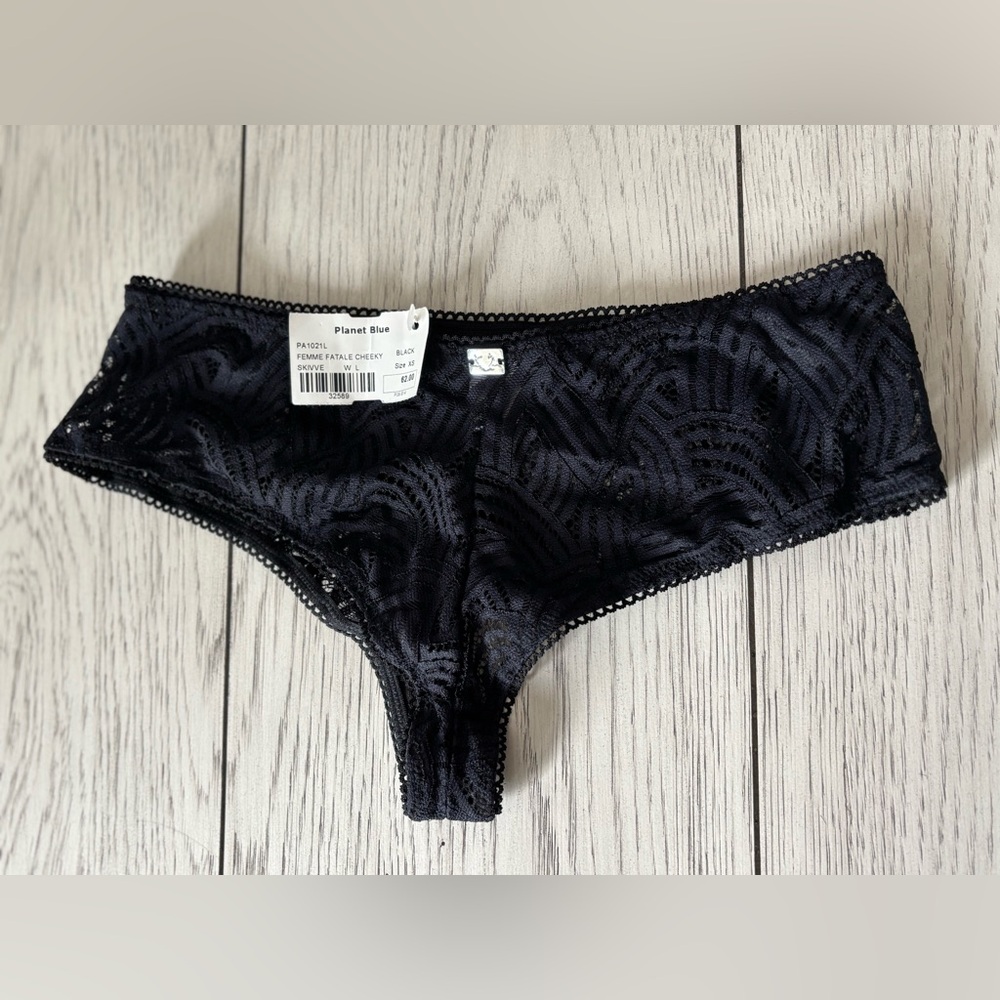 Planet Blue, panties, black, XS